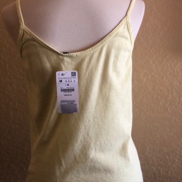 Zara Trafaluc Women’s Yellow Tank Top Size S M - Picture 6 of 7